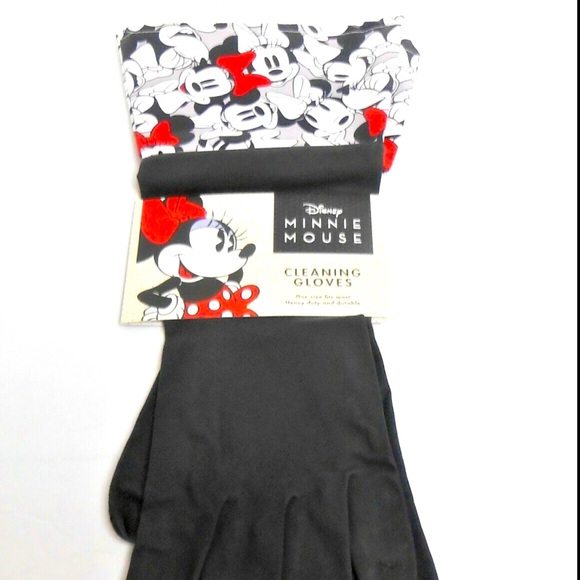 Disney Minnie Mouse Cleaning Multi Purpose Latex Gloves Black One Size Unisex - Picture 2 of 6